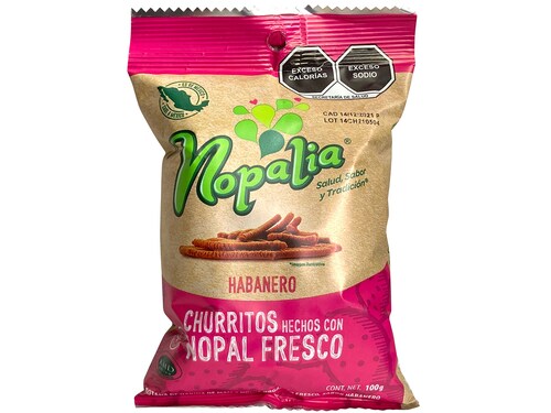 Churritos de Nopal Orgánicos Sabor Habanero Nopalia 24-pack