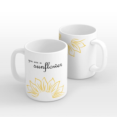 TAZA PERSONALIZADA GIRASOL MODELO TRADICIONAL