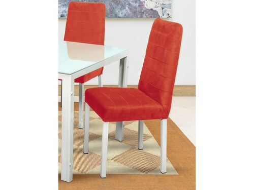 Comedor Atenas Shedron 6 Sillas Tubular y Cubierta de Cristal