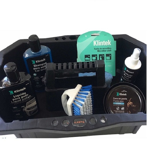 KIT CUIDADO LIMPIEZA DE AUTO CARRO  incluye 7 productos SHAMPOO-CEPILLO-CERA-PARA PULIR -VINIL 