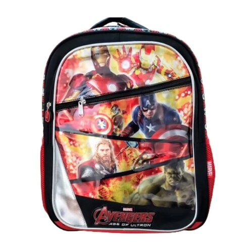 Mochila Back Pack Avengers Marvel Lineas Ruz Primaria Nueva