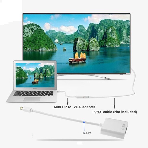ADAPTADOR CONVERTIDOR DE MINI DISPLAY PORT (THUNDERBOLT) A VGA