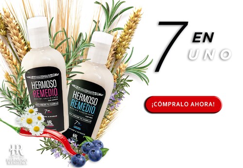 Shampoo Anticaída Crecimiento Frizz Reparador Hidratación Profunda 7 en 1 para Mujer | 250ml | Hermoso Remedio