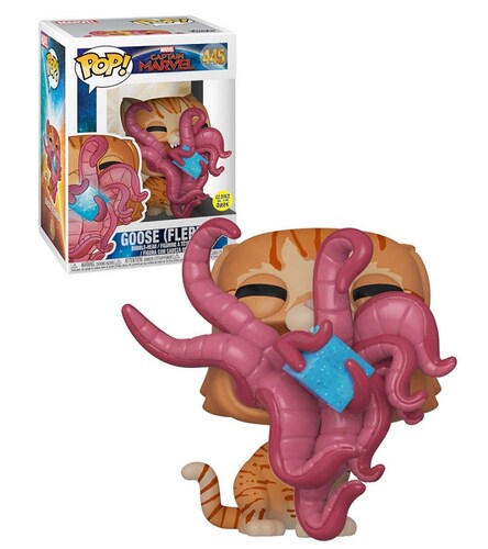 Funko Pop Figura Captain Marvel Goose Flerken 445 Glow 