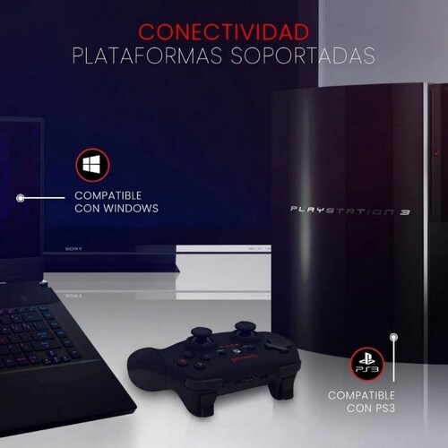 Control Joystick Inalámbrico Redragon Harrow G808 Negro