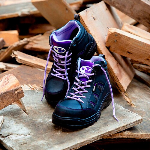 Zapato de Seguridad WSM para Dama, Ergonómico y cómodo. Con casquillo de Policarbonato. Bota Industrial. Terra-L