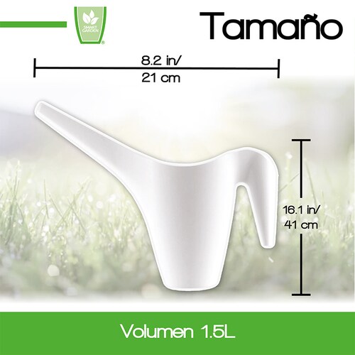 Smart Garden Regadera Para Plantas GJ-10 - Plástico PP Anti UV -Blanco Mate 1.5L