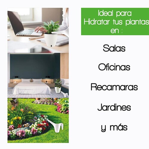 Smart Garden Regadera Para Plantas GJ-10 - Plástico PP Anti UV -Blanco Mate 1.5L