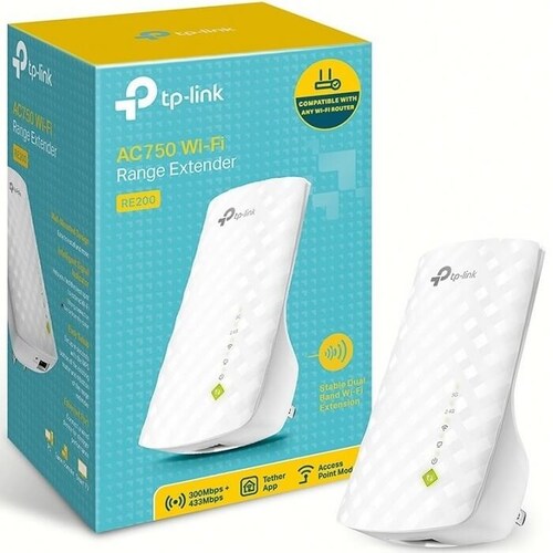 Repetidor Expansor De Señal WIFI Tp-Link RE200 AC750 2.4 & 5GHz