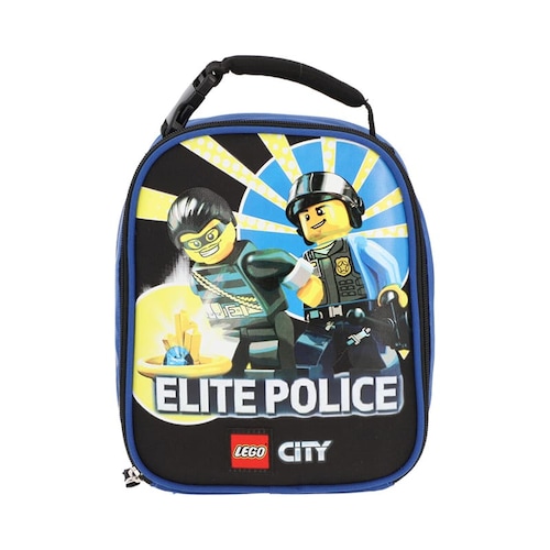 Lonchera Escolar Lego Para Niño Estampado Elite Police Azul