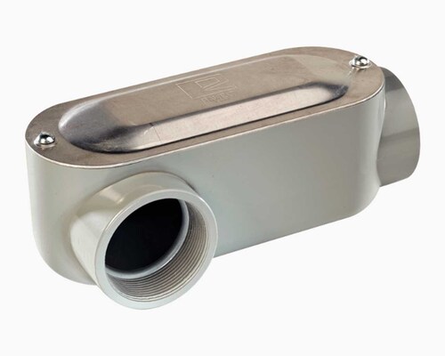 Caja Condulet tipo LR de 1/2 (12.7 mm) Incluye tapa y tornillos.