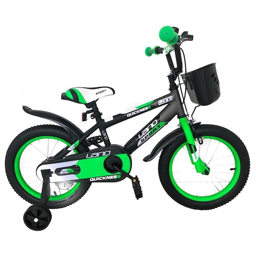 Bicicleta Infantil LANQ Sport Niño R-16 Canasta Salpicaderas