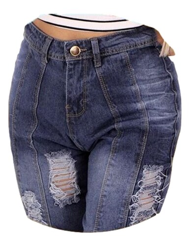Jeans mom rasgados rotos pantalón mezclilla mujer destrucción Bombón 