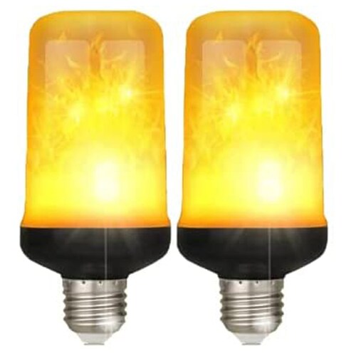 Zen Zen Foco Led Flama 7w Efecto De Fuego O Vela En Movimiento Cuerpo De Aluminio Con 60 Leds Y Chip De Inversión C/agua 2 Pzas