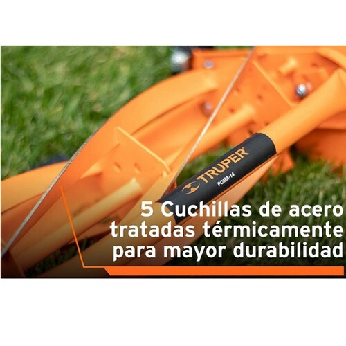 Podadora Manual  14" Cortadora de Pasto-Hierba sistema de rodillo jardin Jardinera Truper  14POMA-14