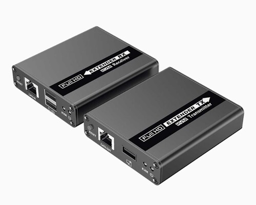 Kit extensor KVM ( Teclado, video, Mouse ) HDMI 1080P @ 60 Hz, 70 metros con cable CAT6