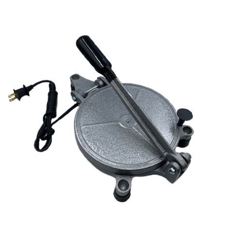 Prensa Eléctrica para Tortillas de Harina, González, 20cm (8") de Diámetro, Gris