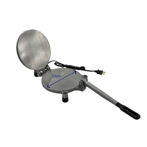 Prensa Eléctrica para Tortillas de Harina, González, 20cm (8") de Diámetro, Gris