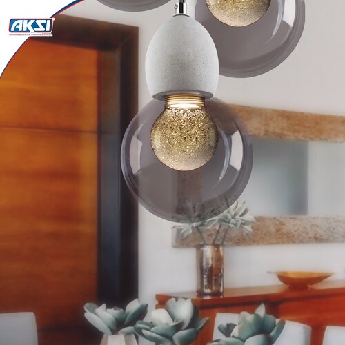Foco LED AKSI Vintage tipo Globo Black and White de 3W Dimeable Base E27.