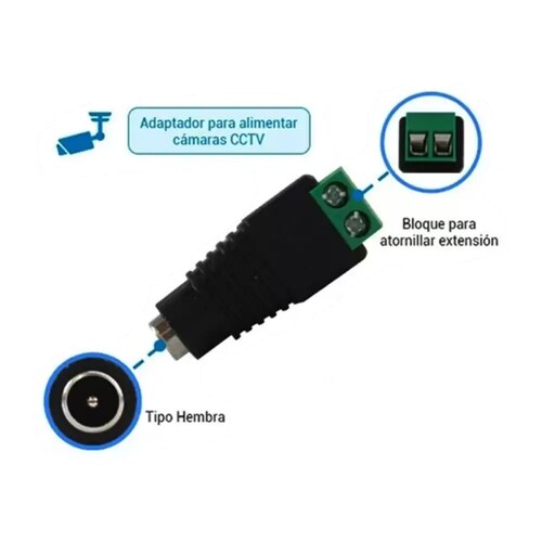 10 pzas Conector Hembra Plug 2.1mm Para Arduino Camara Cctv
