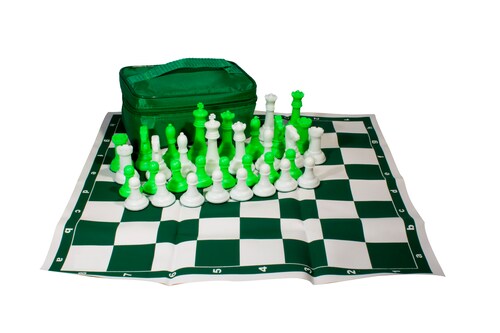 Ajedrez Profesional de Torneo: 1.2 kg. Todo Verde
