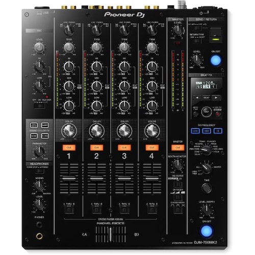 Mezcladora Dj Pioneer DJM-750MK2 Negro 4 canales USB 48 kHz