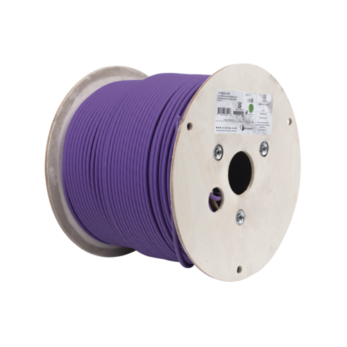 Bobina de Cable Blindado F/UTP de 4 Pares, Z-MAX, Cat6A, Soporte de Aplicaciones 10GBase-T, LS0H (Libre de Gases Toxicos), Color Violeta, 305m
