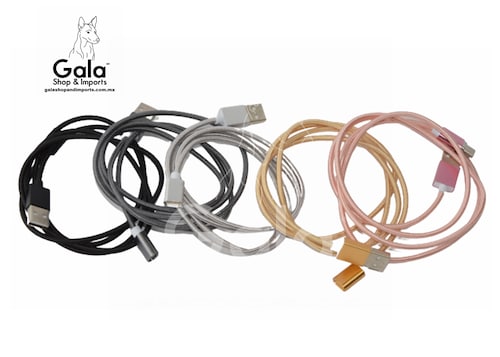 Cable Magnético USB 3 entradas en 1 cable, para carga del móvil y para Transmisión de Datos, Rosa