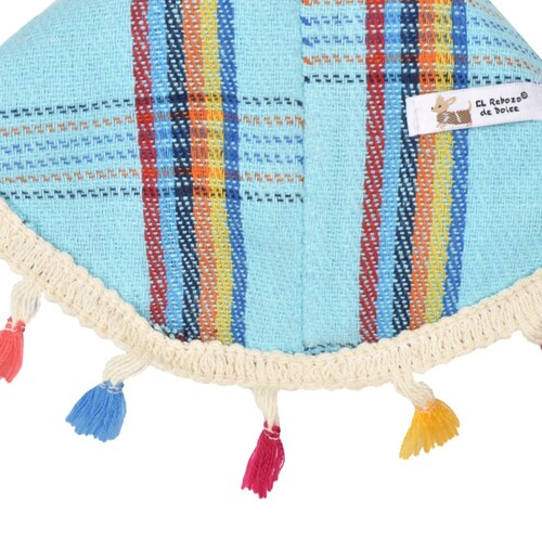 Kit Jorongo para Mascota + Chal de Mujer Unitalla Azul marca El Rebozo de Dolce