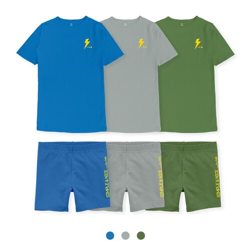 Pijama Short Niño Under 100% algodón.