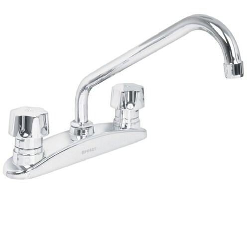 Mezcladora para  Fregadero  8'Manerales Metalicos de Acero Inoxidable Standard Foset Cuello de latón AQF-86