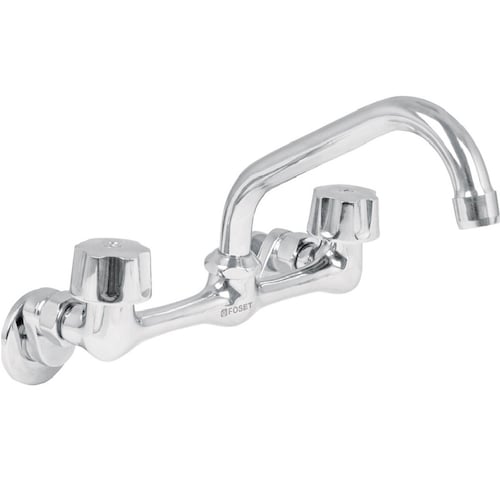 Mezcladora de pared para Fregadero de 8" Manerales Metalicos Foset Conexiones de Pared de Acero Inoxidable AQF-92