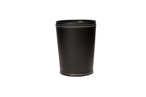 Cubilete Profesional con 5 Dados Poker. Vaso Estriado Color Negro