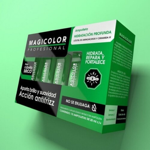 Ampolletas Hidratación Profunda Magicolor para Cabello Seco y/o Maltratado