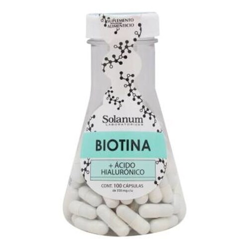 Biotina Mas Acido Hialuronico Solanum 100 Caps