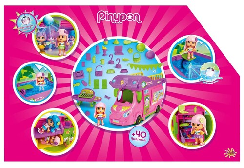 Pinypon Cool Caravan Con Luz Y Mas De 40 Accesorios Famosa