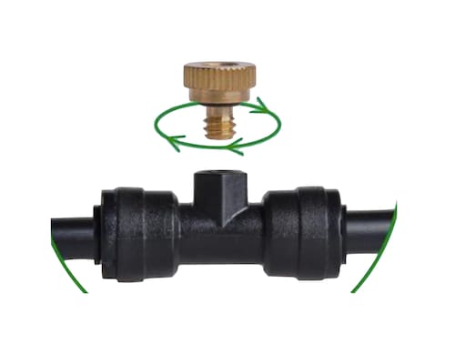 10 Espreas Boquillas con Tee Aspersoras Nebulizadoras Riego 1/4"