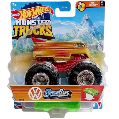 Hot Wheels Carro Monster Trucks 1:64 Escala FYJ44 Mattel