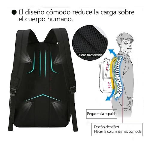Mochila Luminosa De Animé 2019, Mochila Para Computadora Portatil