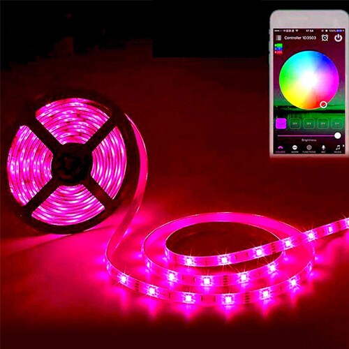 Zen Zen Tira Led RGB 5050 Para Exterior/interior Controlador Wifi Compatible Alexa Y Google Home Incluye 5 Metros Y Eliminador