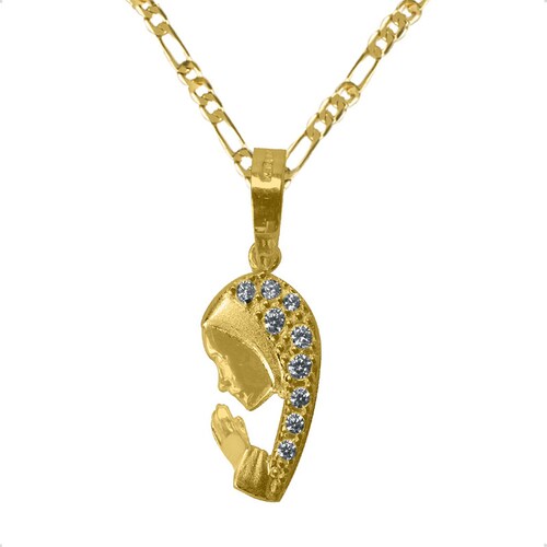 Medalla / Dije Virgen María Oro 10k | Religioso + Cadena 