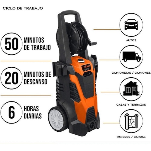 Hidrolavadora Eléctrica de 2000 psi de 1850W/2.5 HP Máxima Calidad Truper Expert Para lavar a profundidad autos casas etc