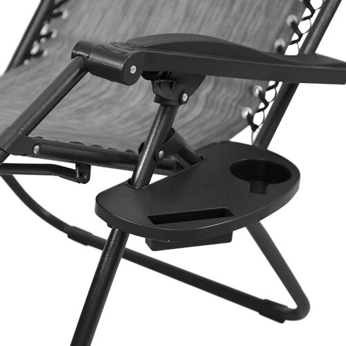 Camastro Silla Plegable Zero Gravity 2 Piezas Con Almohadas Y Portavasos 