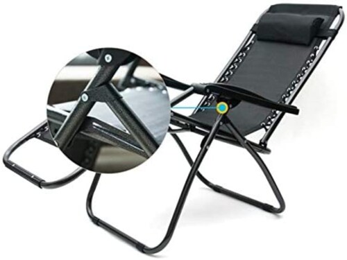 Camastro Silla Plegable Zero Gravity 2 Piezas Con Almohadas Y Portavasos 
