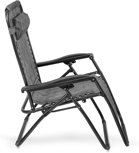 Camastro Silla Plegable Zero Gravity 2 Piezas Con Almohadas Y Portavasos 
