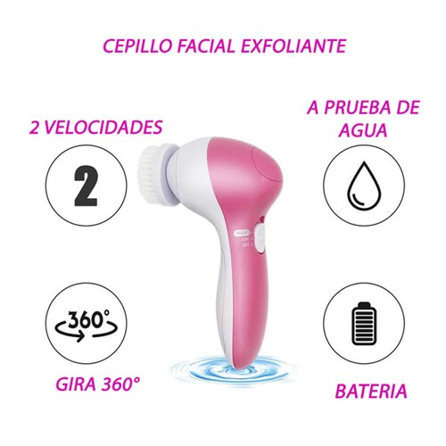 Cepillo Limpiador Facial Electrico Desmaquillante 5 En 1 Spa