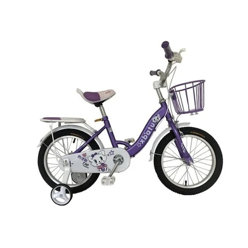 Bicicleta Infantil Niña Cool Fashion Acero Canasta R-16 Lila