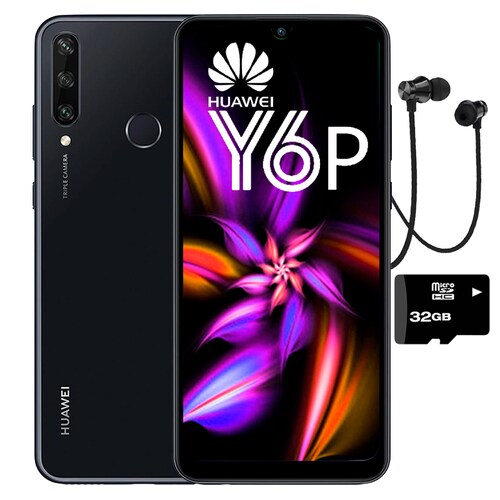 Celular Huawei Y6p 64GB + Audifonos + Microsd 32GB