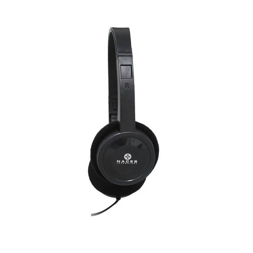 AUDIFONO MICROFONO PC LAP CASA PORTATIL CEL NEGRO DIADEMA NA-0316 MANOS LIBRES WINDOWS 3.5MM