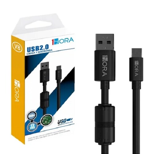 Cable V8 negro Uso Rudo 1Hora